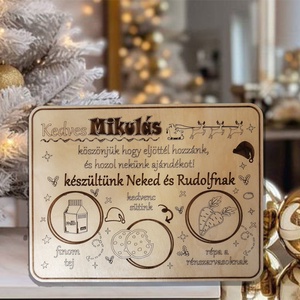 Mikulás tálca, Mikulásváró tálca, Télapóváró tálca - Meska.hu