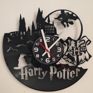 Harry potter bakelitlemez óra, Otthon & Életmód, Dekoráció, Fali és függő dekoráció, Falióra & óra, Gravírozás, pirográfia, MESKA