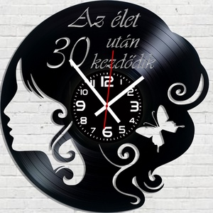 Az élet 30 után ,bakelitlemez falióra! - Meska.hu