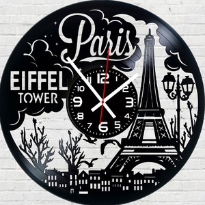 Párizs eiffel torony ,bakelitlemez falióra! - Meska.hu