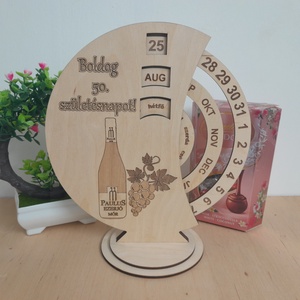 Öröknaptár, Otthon & Életmód, Dekoráció, Fali és függő dekoráció, Falinaptár & Öröknaptár, Gravírozás, pirográfia, MESKA