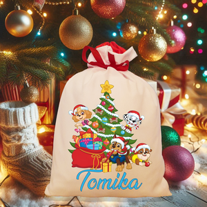 Mikulás zsák, télapó zsák, névreszóló mikulás zsák, egyedi mikulás zsák, Karácsony, Mikulás, Mikulás zsák, Fotó, grafika, rajz, illusztráció, MESKA