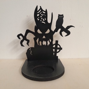 Halloween mintás árnyék lámpa, mécsestartó! - otthon & életmód - dekoráció - halloween - halloweeni dekoráció - Meska.hu