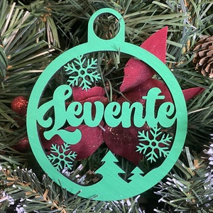 Névre szóló karácsonyfadísz!, Karácsony, Karácsonyi lakásdekoráció, Karácsonyfadíszek, Gravírozás, pirográfia, MESKA