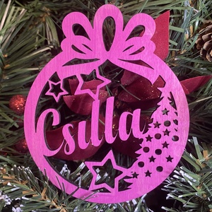 Névre szóló karácsonyfadísz!, Karácsony, Karácsonyi lakásdekoráció, Karácsonyfadíszek, Gravírozás, pirográfia, MESKA