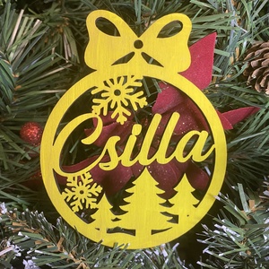 Névre szóló karácsonyfadísz! - karácsony - karácsonyi lakásdekoráció - karácsonyfadíszek - Meska.hu