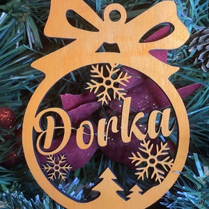 Névre szóló karácsonyfadísz!, Karácsony, Karácsonyi lakásdekoráció, Karácsonyfadíszek, Gravírozás, pirográfia, MESKA