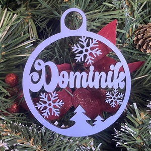 Névre szóló karácsonyfadísz!, Karácsony, Karácsonyi lakásdekoráció, Karácsonyfadíszek, Gravírozás, pirográfia, MESKA