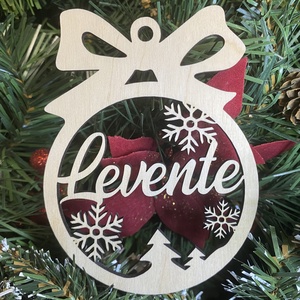 Névre szóló karácsonyfadísz!, Karácsony, Karácsonyi lakásdekoráció, Karácsonyfadíszek, Gravírozás, pirográfia, MESKA