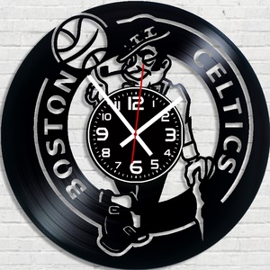 Celtics bakelitlemez falióra!, Otthon & Életmód, Dekoráció, Fali és függő dekoráció, Falióra & óra, Gravírozás, pirográfia, MESKA