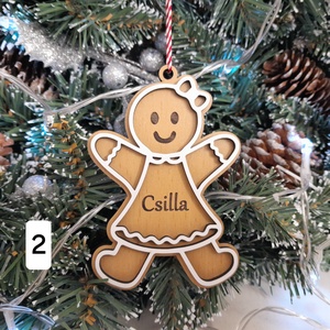 Mézeskalács karácsonyfadíszek névvel! - karácsony - karácsonyi lakásdekoráció - karácsonyfadíszek - Meska.hu