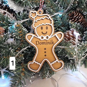 Mézeskalács karácsonyfadíszek névvel! - karácsony - karácsonyi lakásdekoráció - karácsonyfadíszek - Meska.hu