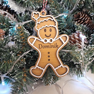 Mézeskalács karácsonyfadíszek névvel!, Karácsony, Karácsonyi lakásdekoráció, Karácsonyfadíszek, Gravírozás, pirográfia, MESKA