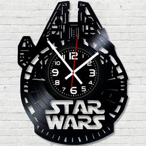 Star Wars bakelitlemez falióra!, Otthon & Életmód, Dekoráció, Fali és függő dekoráció, Falióra & óra, Gravírozás, pirográfia, MESKA