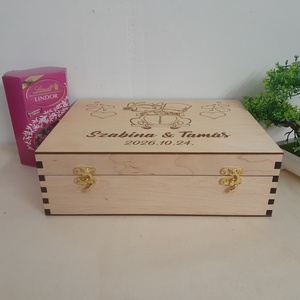 Boldog házasság kellékei doboz - esküvő - emlék & ajándék - doboz - Meska.hu