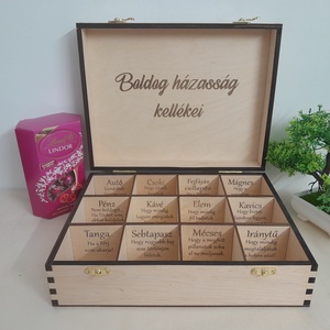 Boldog házasság kellékei doboz - esküvő - emlék & ajándék - doboz - Meska.hu