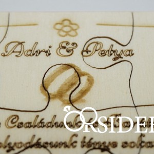 Puzzle meghívó organza zsákban - esküvő - meghívó & kártya - meghívó - Meska.hu