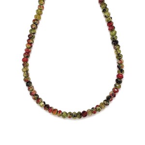 Achát tűz fazettált szin zöld bordó korong 4x3mm, Kellékek & szerszámok, Ásvány alapanyag, Ásványfüzér, , MESKA