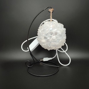 Hegyikristály gömb hangulatlámpa USB állvánnyal 7-8 cm, Kellékek & szerszámok, Ásvány alapanyag, , MESKA