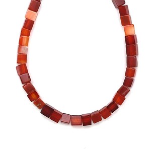 Karneol kocka 4-5mm  ékszerkészítő alapanyag (füzér), Kellékek & szerszámok, Ásvány alapanyag, Ásványfüzér, , MESKA