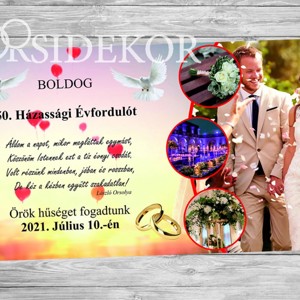 LUFIS Házassági évforduló tábla, Otthon & Életmód, Dekoráció, Kép & Falikép, Táblakép, , MESKA