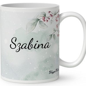 Névvel kérhető - Cuki téli mosómaci hógömbbel mintás bögre - otthon & életmód - konyhafelszerelés, tálalás - tálalás - bögre & csésze - Meska.hu