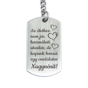 Csodálatos Nagynénit acél medálos kulcstartó, Táska & Tok, Kulcstartó & Táskadísz, Kulcstartó, , MESKA