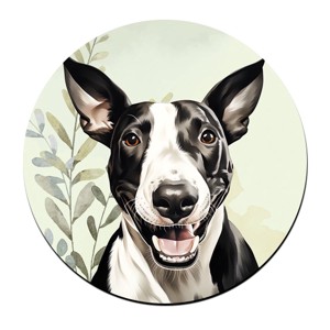 Fekete bullterrier portré mintás bögre alátét, , , MESKA