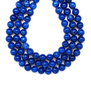 Jáde szinezett középkék golyó 10-11mm ékszerkészítő alapanyag (füzér), Kellékek & szerszámok, Ásvány alapanyag, Ásványfüzér, , MESKA
