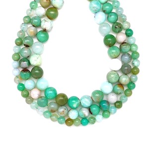 Krizopráz golyó 9-10mm ékszerkészítő alapanyag (füzér), Kellékek & szerszámok, Ásvány alapanyag, Ásványfüzér, , MESKA