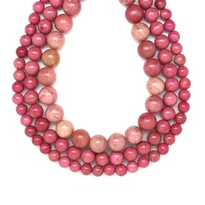 Thulit golyó 8-9mm  ékszerkészítő alapanyag (füzér), Kellékek & szerszámok, Ásvány alapanyag, Ásványfüzér, , MESKA