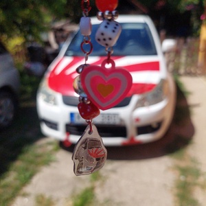 Egyedi autó visszapillantó dísz - otthon & életmód - autó - visszapillantó dísz - Meska.hu