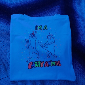 Party Animal cicás vászontáska - táska & tok - bevásárlás & shopper táska - shopper, textiltáska, szatyor - Meska.hu