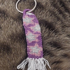 Csillagos csomózott kulcstartó, Táska & Tok, Kulcstartó & Táskadísz, Kulcstartó, Csomózás, Varrás, MESKA