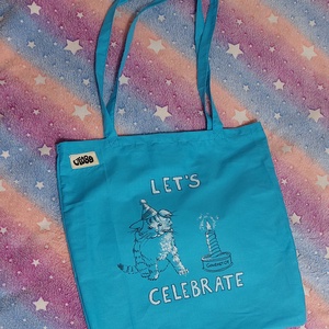 Let's Celebrate cicás vászontáska - táska & tok - bevásárlás & shopper táska - shopper, textiltáska, szatyor - Meska.hu