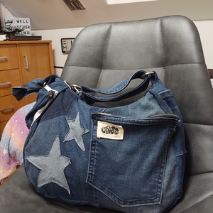 Csillagos farmer táska, Táska & Tok, Kézitáska & válltáska, Válltáska, Varrás, MESKA