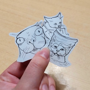 Macskás mémes matricacsomag (18db) - Meska.hu