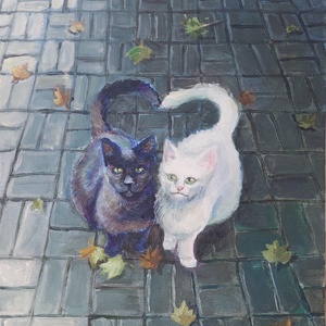 Cicapár Festmény, Művészet, Festmény, Akril, Festészet, MESKA