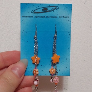 Fülbevaló, Ékszer, Fülbevaló, Lógó fülbevaló, Gyöngyfűzés, gyöngyhímzés, Ékszerkészítés, MESKA