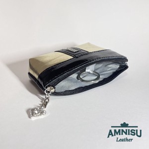 Fekete gyűrt lakk - hologramos arany egy cipzáras egyenes kristály köves kulcstartó E8007 - táska & tok - kulcstartó & táskadísz - kulcstartó - Meska.hu