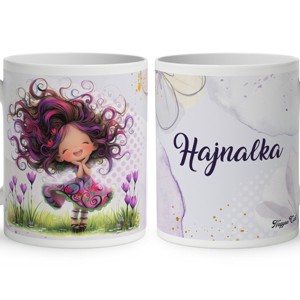 Névvel kérhető - Bájos krókusz virágos tündér mintás bögre, Otthon & Életmód, Konyhafelszerelés, tálalás, Tálalás, Bögre & Csésze, , MESKA