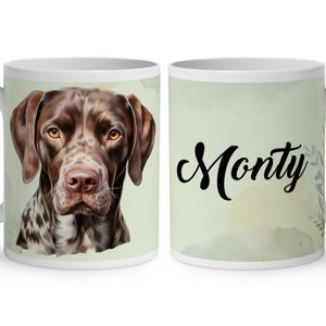 Névvel kérhető - Német rövidszőrű vizsla portré mintás bögre, Otthon & Életmód, Konyhafelszerelés, tálalás, Tálalás, Bögre & Csésze, , MESKA
