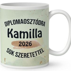 Névvel kérhető Zsiráf - 2026 évi Ballagásra mintás bögre - otthon & életmód - konyhafelszerelés, tálalás - tálalás - bögre & csésze - Meska.hu