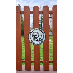 Pitbullos kutyatábla � kör alakú , Otthon & Életmód, Ház & Kert, Kutyatábla, , MESKA