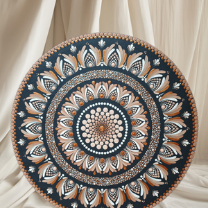 Egyedi mandala, föld színekkel  - otthon & életmód - dekoráció - spiritualitás - mandala - Meska.hu