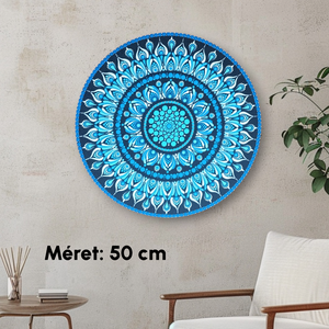 Egyedi mandala, kék  - Meska.hu