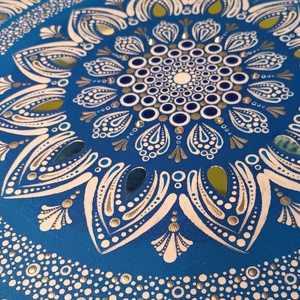 Egyedi mandala, kék  - otthon & életmód - dekoráció - spiritualitás - mandala - Meska.hu
