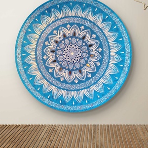 Egyedi mandala, kék , Otthon & Életmód, Dekoráció, Spiritualitás, Mandala, Festészet, MESKA
