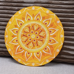 Egyedi mandala, fekete alapon rózsaszín és fehér színnel , Otthon & Életmód, Dekoráció, Spiritualitás, Mandala, Festészet, MESKA
