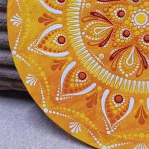 Egyedi mandala, fekete alapon rózsaszín és fehér színnel  - otthon & életmód - dekoráció - spiritualitás - mandala - Meska.hu